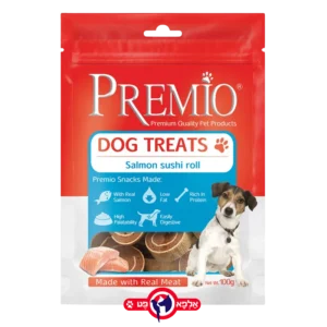 פרימיו חטיף סלמון סושי רול לכלב 100 גרם 100 יחידות