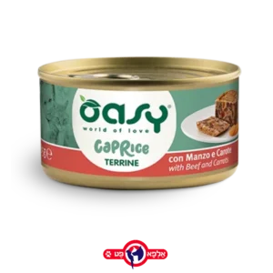 אואסי OASY פשטידה בקר וגזר שימור 85 גרם לחתול