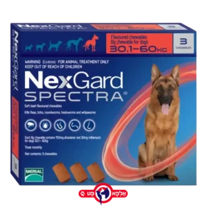 נקסגארד ספקטרה 30-60 ק''ג 3 יח' במארז NEXGARD 1 יחידות